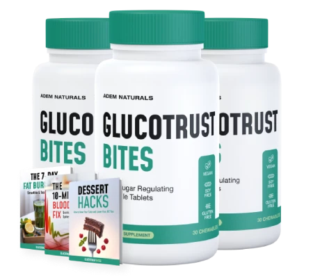 GlucoTrust Bites 3 bottles  image